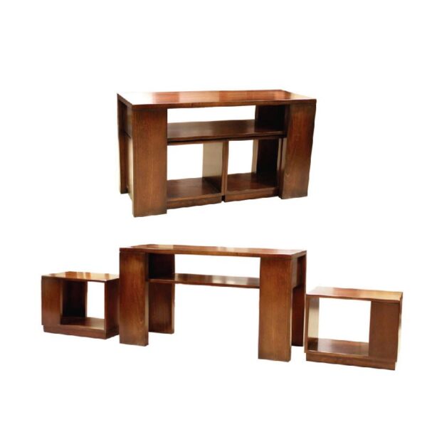 Mueble de TV de madera.